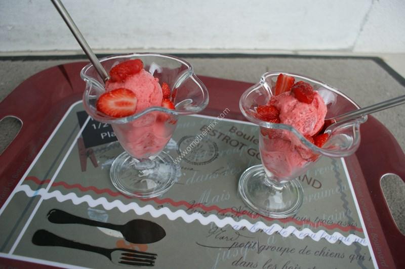 Large picture of strawberry sorbet magimix