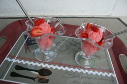 Strawberry sorbet magimix