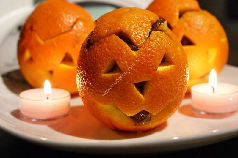 Large picture of halloween orange and chocolate mousse thermomix