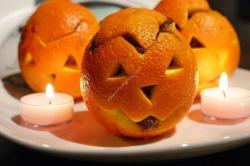 Orange d'Halloween et sa mousse au chocolat magimix