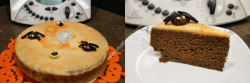 Image moyenne un gâteau d'halloween chocolat orange thermomix