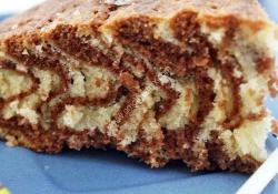 Gateau marbré zébré chocolat vanille magimix