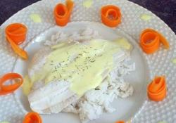 Filet de limande sauce citron et tagliatelles de carotte magimix