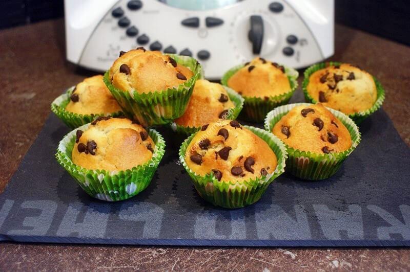Image grande des muffins aux pepites de chocolats et son coeur fondant magimix