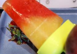 Glace à l'eau fraise et pêche thermomix