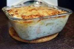 Image moyenne un gratin de truite fumée et saumon frais thermomix