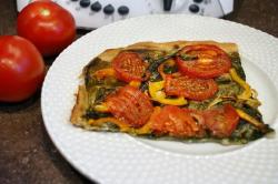 Image moyenne une tarte tomates épinards (coca espagnole) thermomix