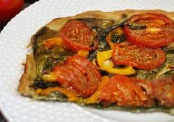 Tarte tomates épinards (coca espagnole) thermomix
