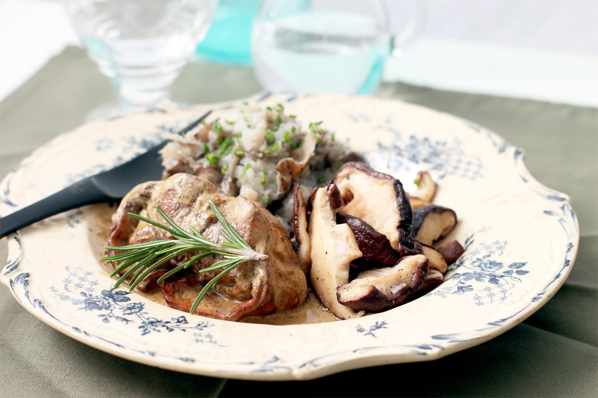 Lapin aux champignons au robot cuiseur